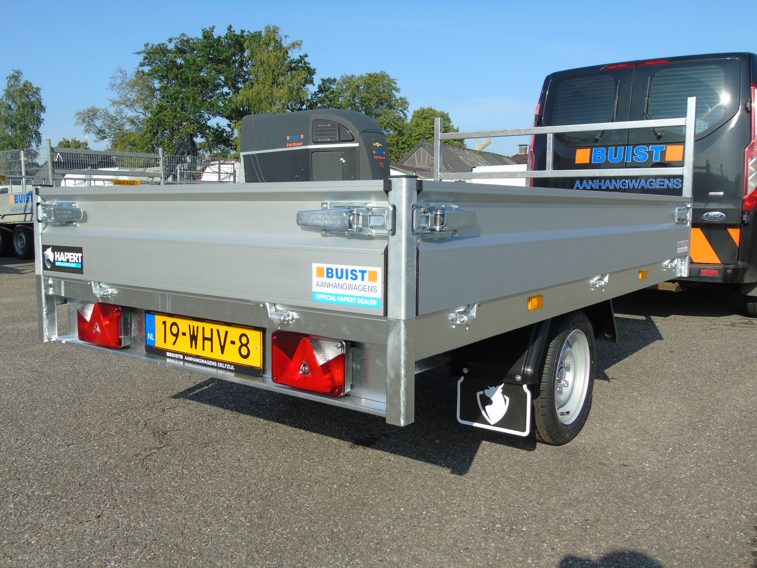 Voorraad aanhangwagen Hapert Azure H-1 260 x 150 cm Enkelasser plateauwagen