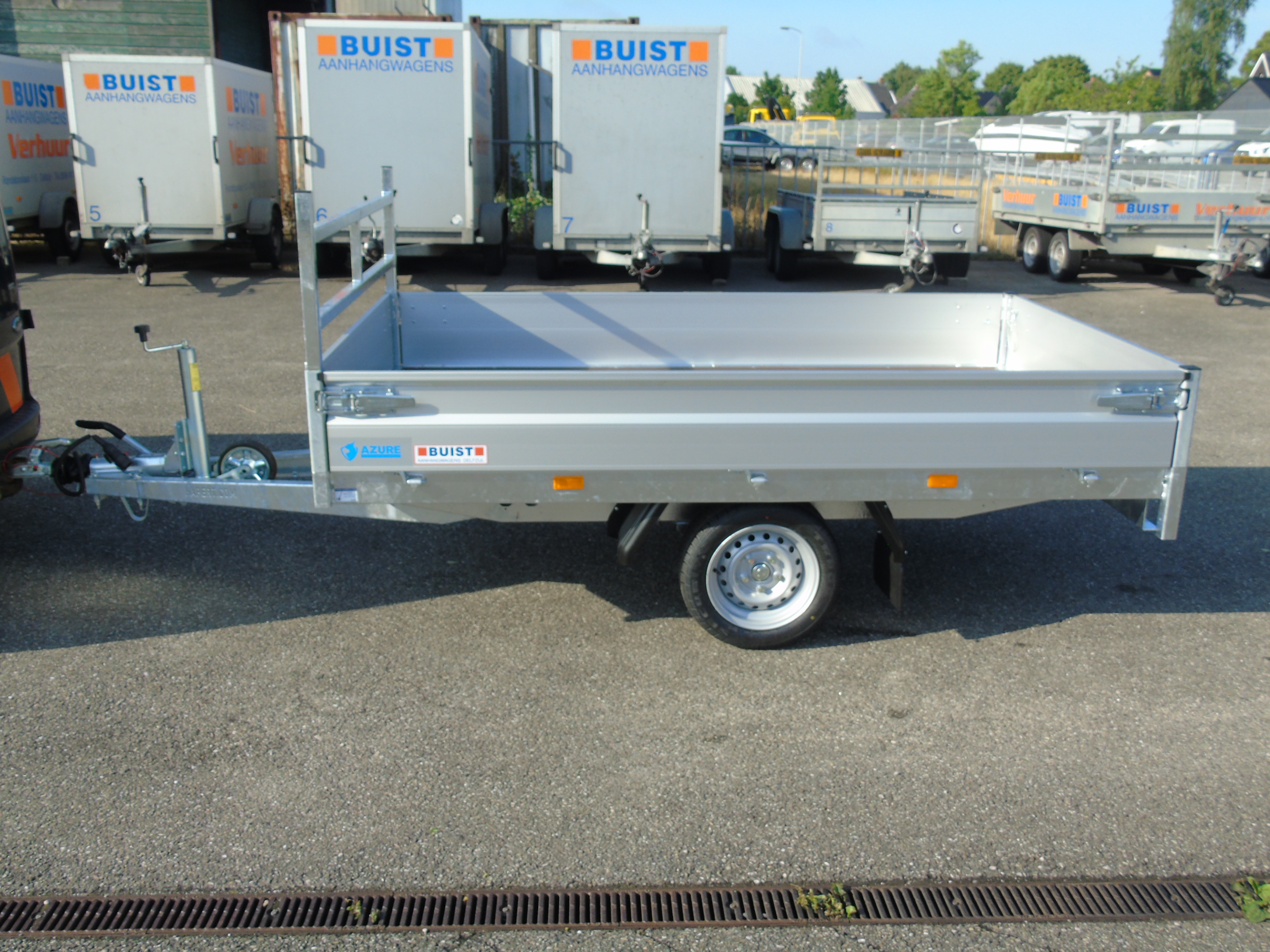 Voorraad aanhangwagen Hapert Azure H-1 260 x 150 cm Enkelasser plateauwagen