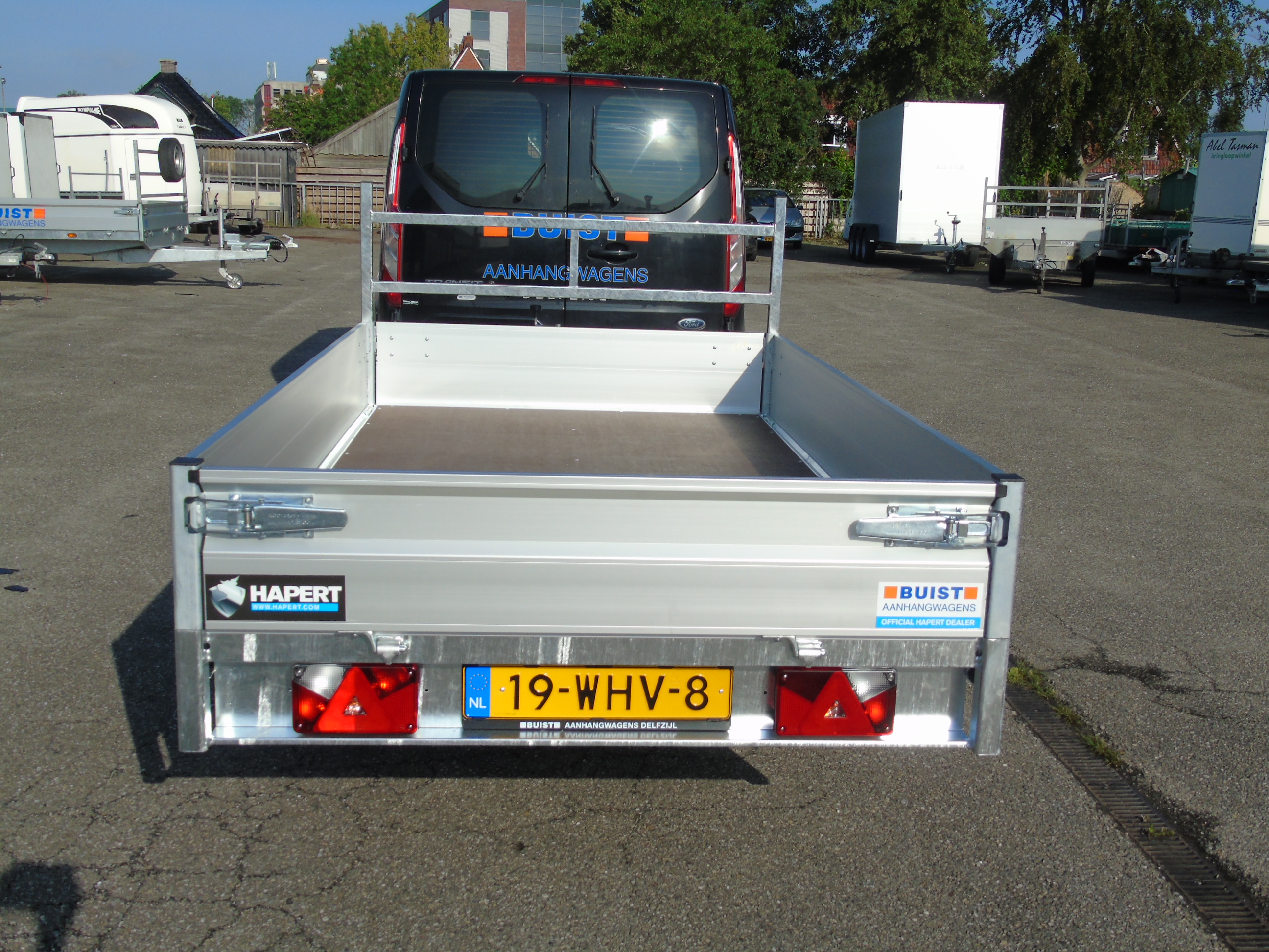 Voorraad aanhangwagen Hapert Azure H-1 260 x 150 cm Enkelasser plateauwagen