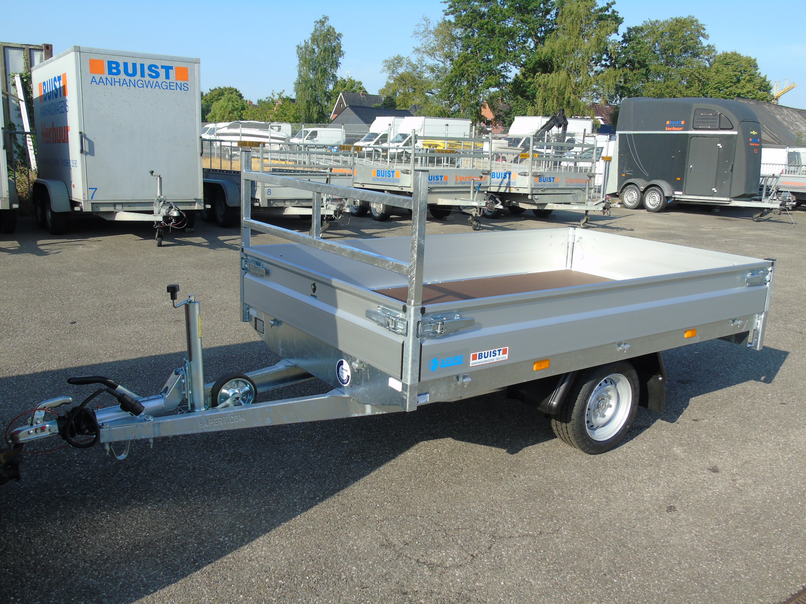 Voorraad aanhangwagen Hapert Azure H-1 260 x 150 cm Enkelasser plateauwagen