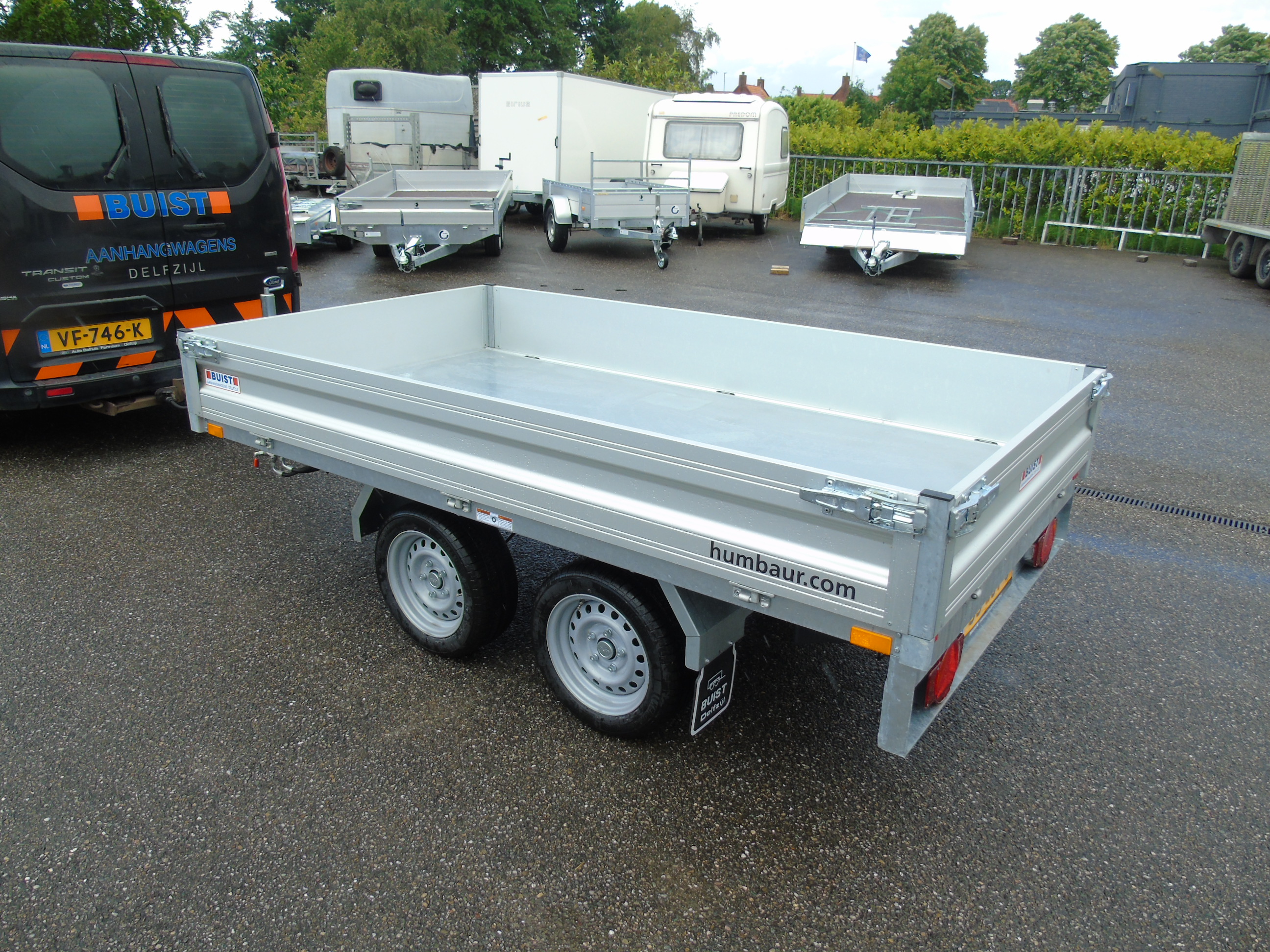 Voorraad aanhangwagen Humbaur HUK 272715 achterwaartse kipper electrisch