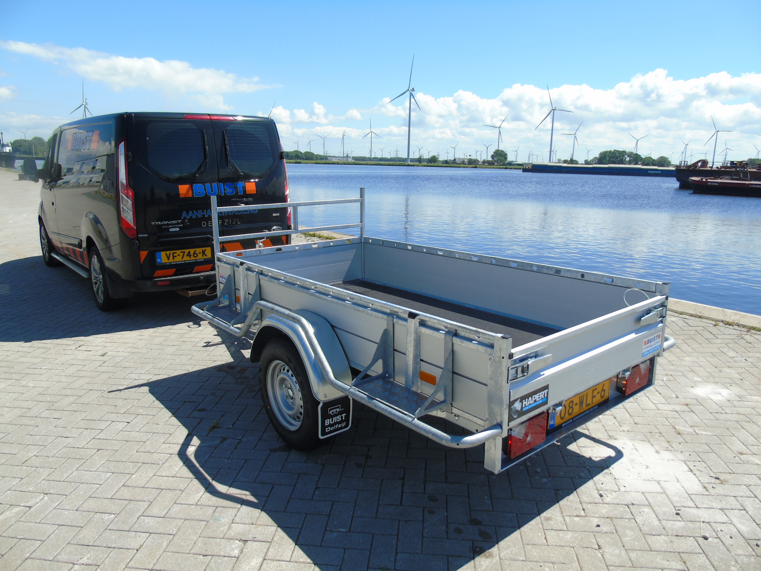 Voorraad aanhangwagen Hapert Azure L-1 Aluminium met afschermbeugels