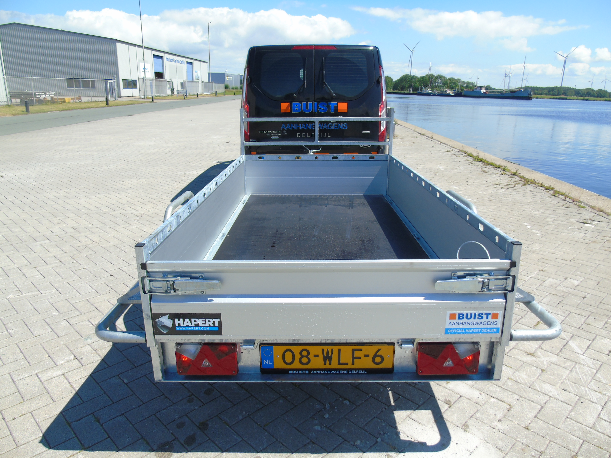 Voorraad aanhangwagen Hapert Azure L-1 Aluminium met afschermbeugels