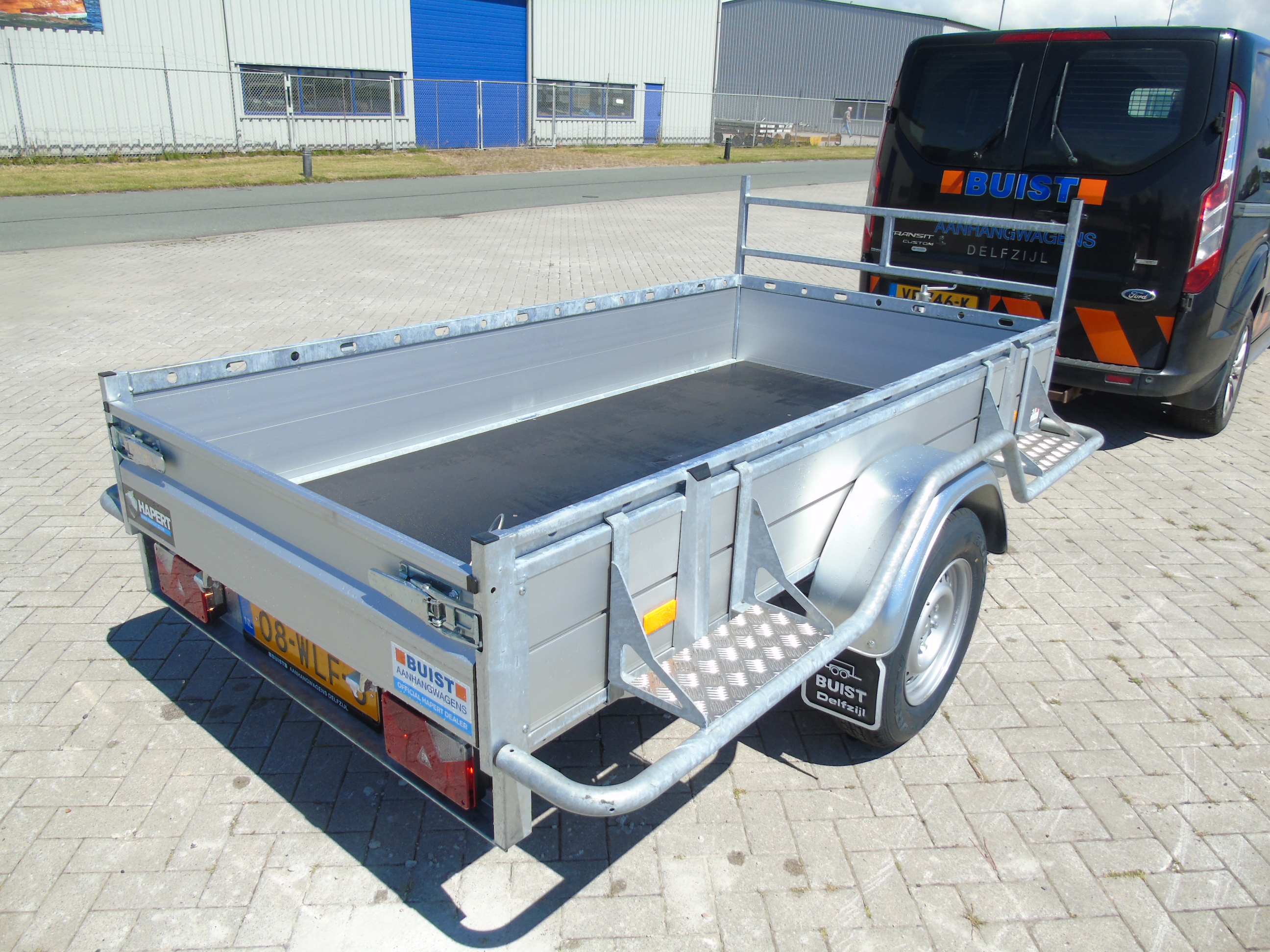 Voorraad aanhangwagen Hapert Azure L-1 Aluminium met afschermbeugels