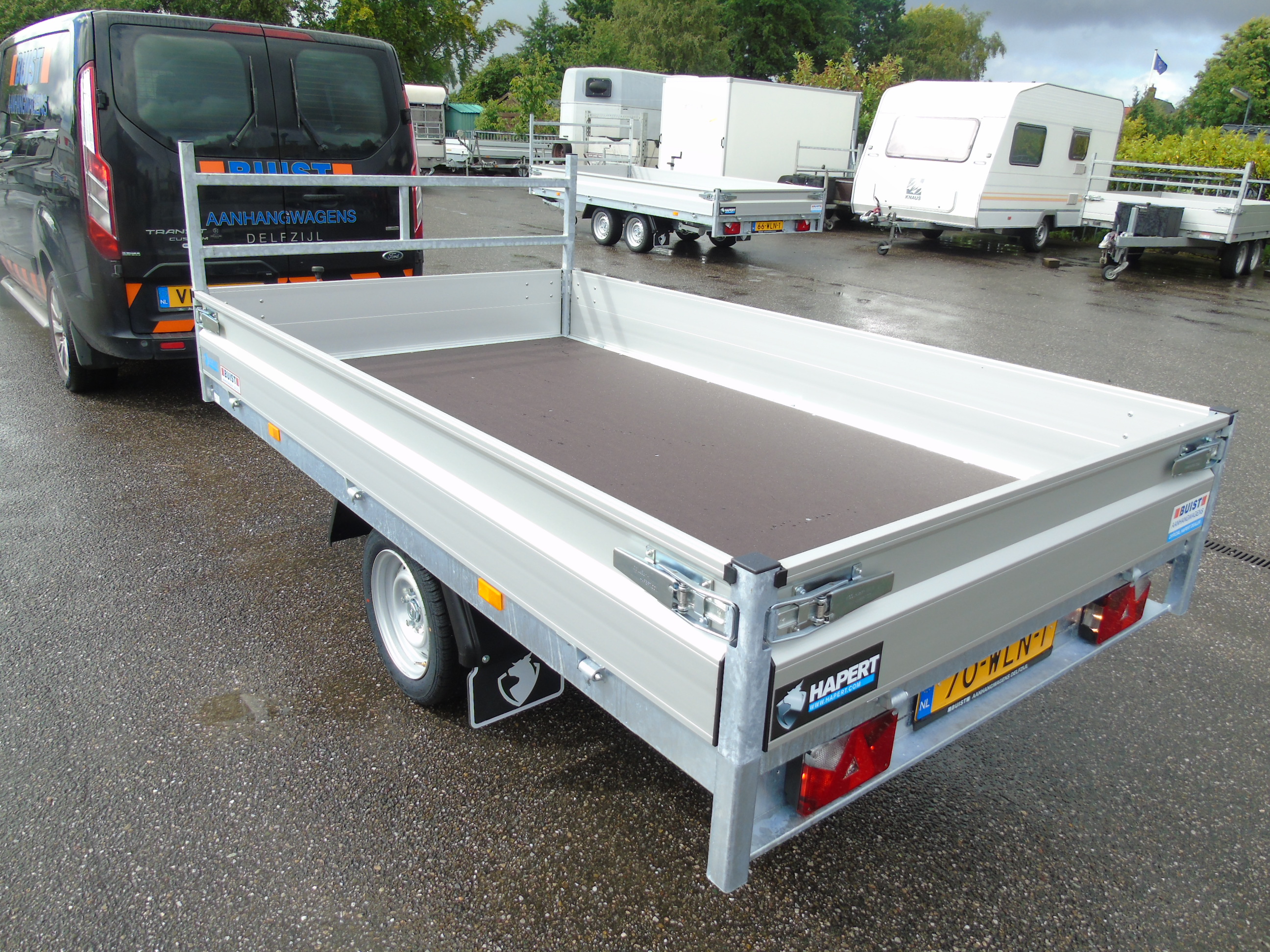 Voorraad aanhangwagen Hapert Azure H-1 280 x 160 cm Enkelasser plateauwagen