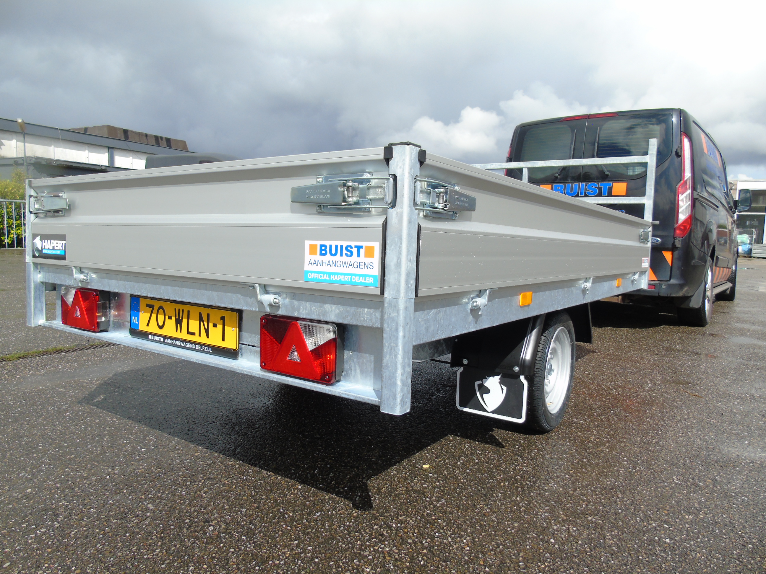 Voorraad aanhangwagen Hapert Azure H-1 280 x 160 cm Enkelasser plateauwagen