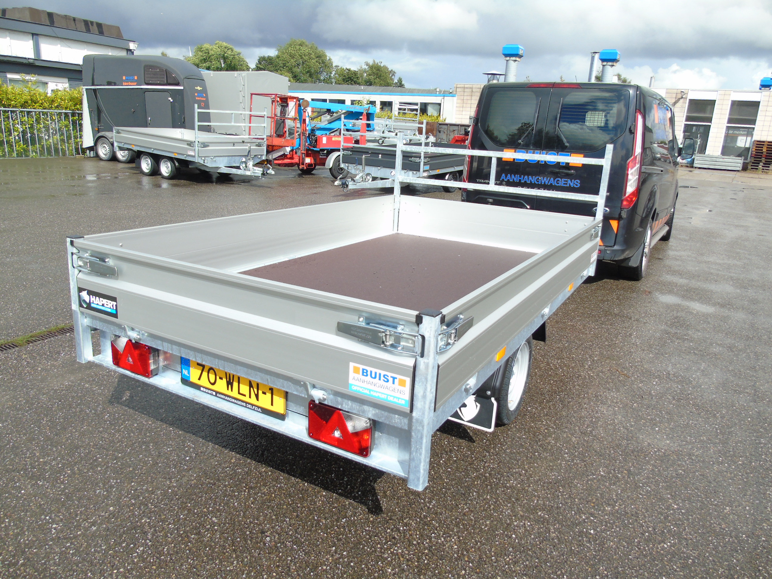 Voorraad aanhangwagen Hapert Azure H-1 280 x 160 cm Enkelasser plateauwagen