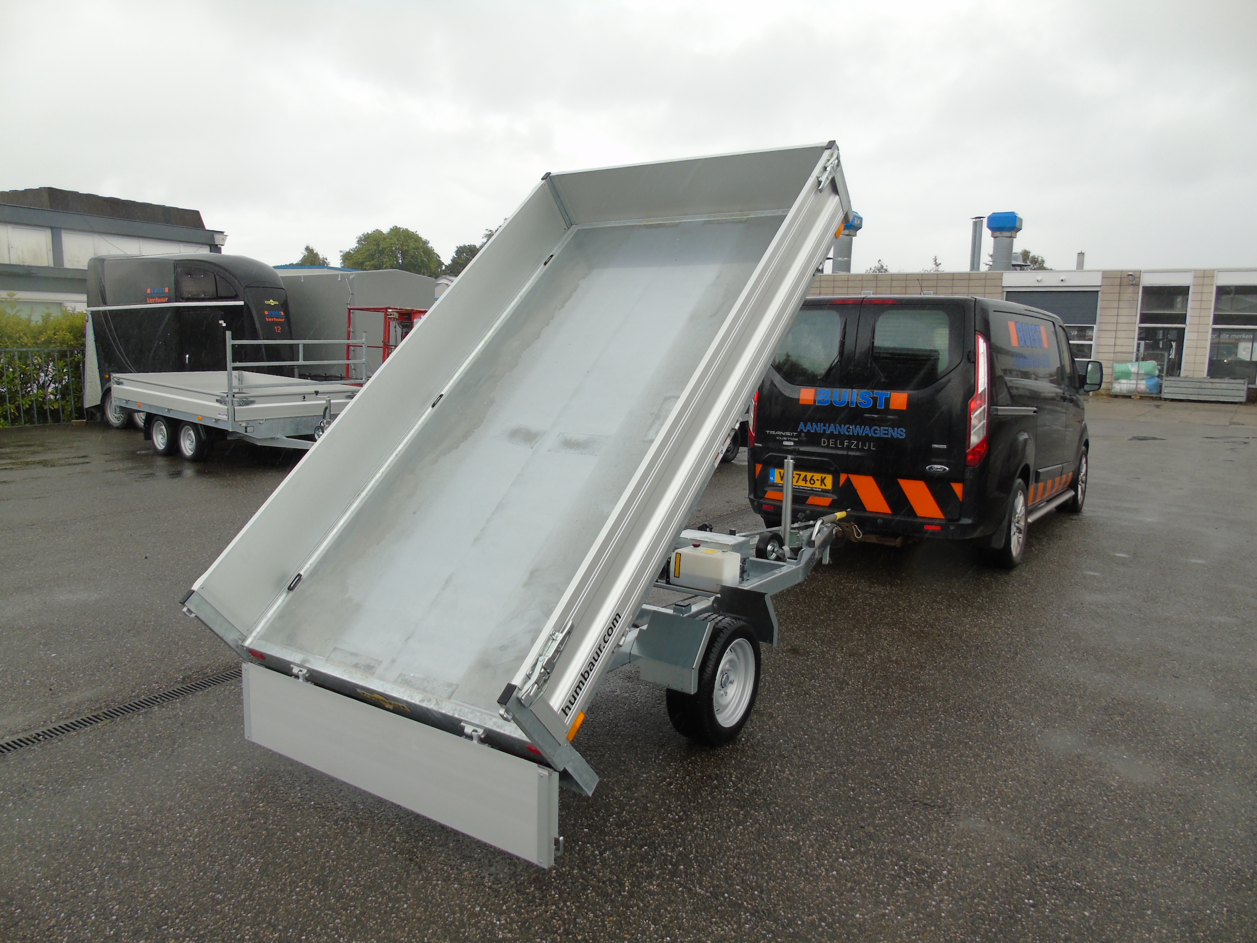 Voorraad aanhangwagen Humbaur HUK 152715 achterwaartse kipper electrisch