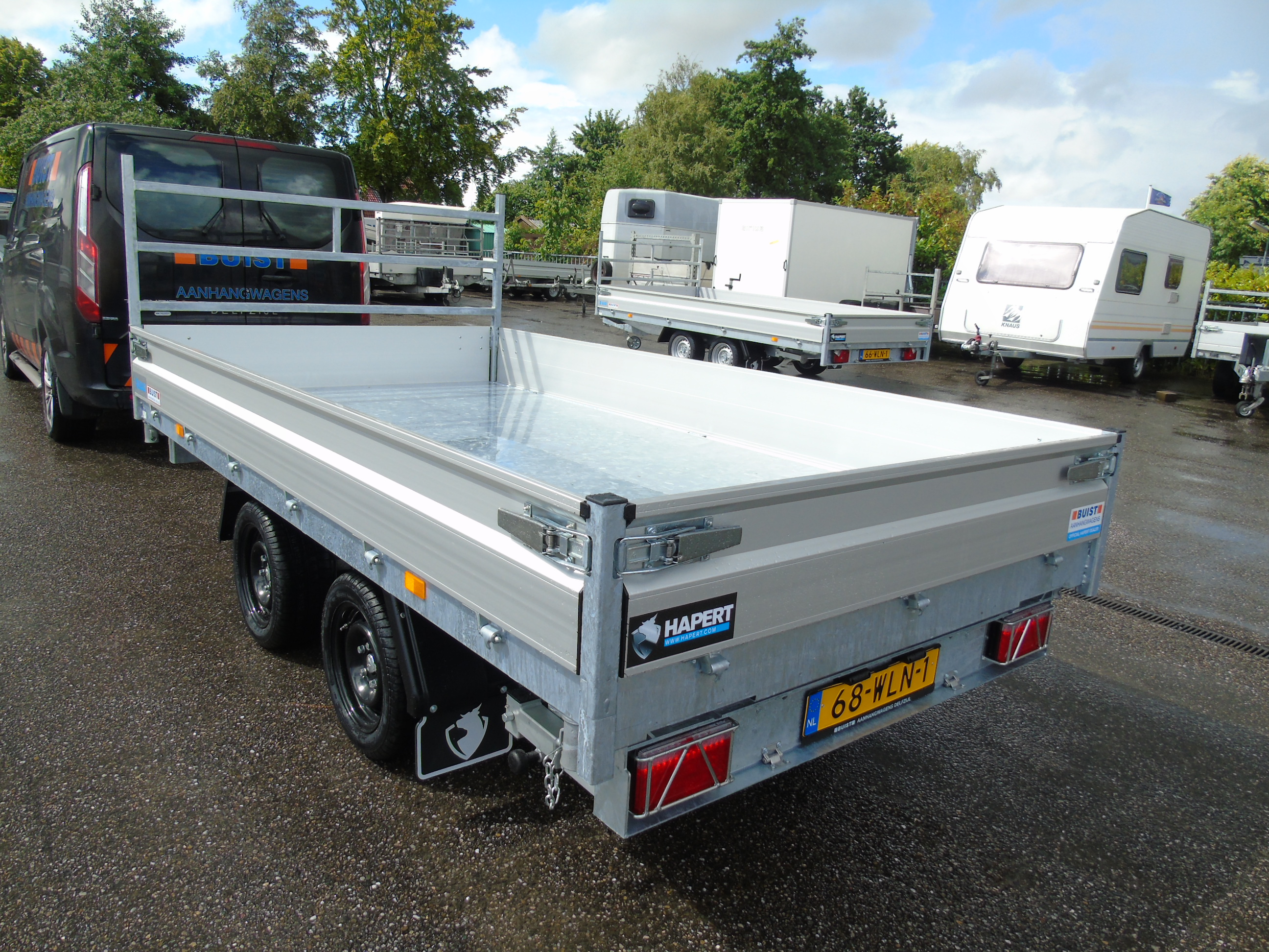 Voorraad aanhangwagen Hapert Cobalt HM-2 Ferro 335 x 180 cm 3500 kg parabool Oprijpakket LED