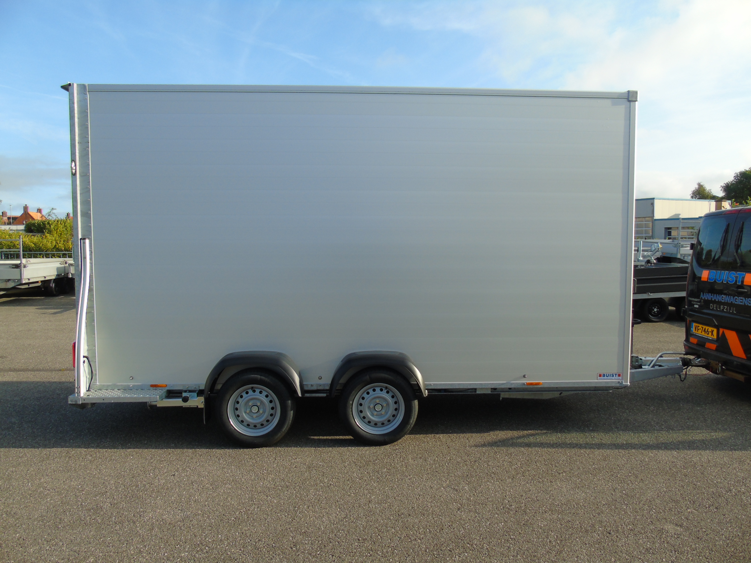 Voorraad aanhangwagen Sirius G455H Cargo gesloten tandemasser 455x171x242 cm 