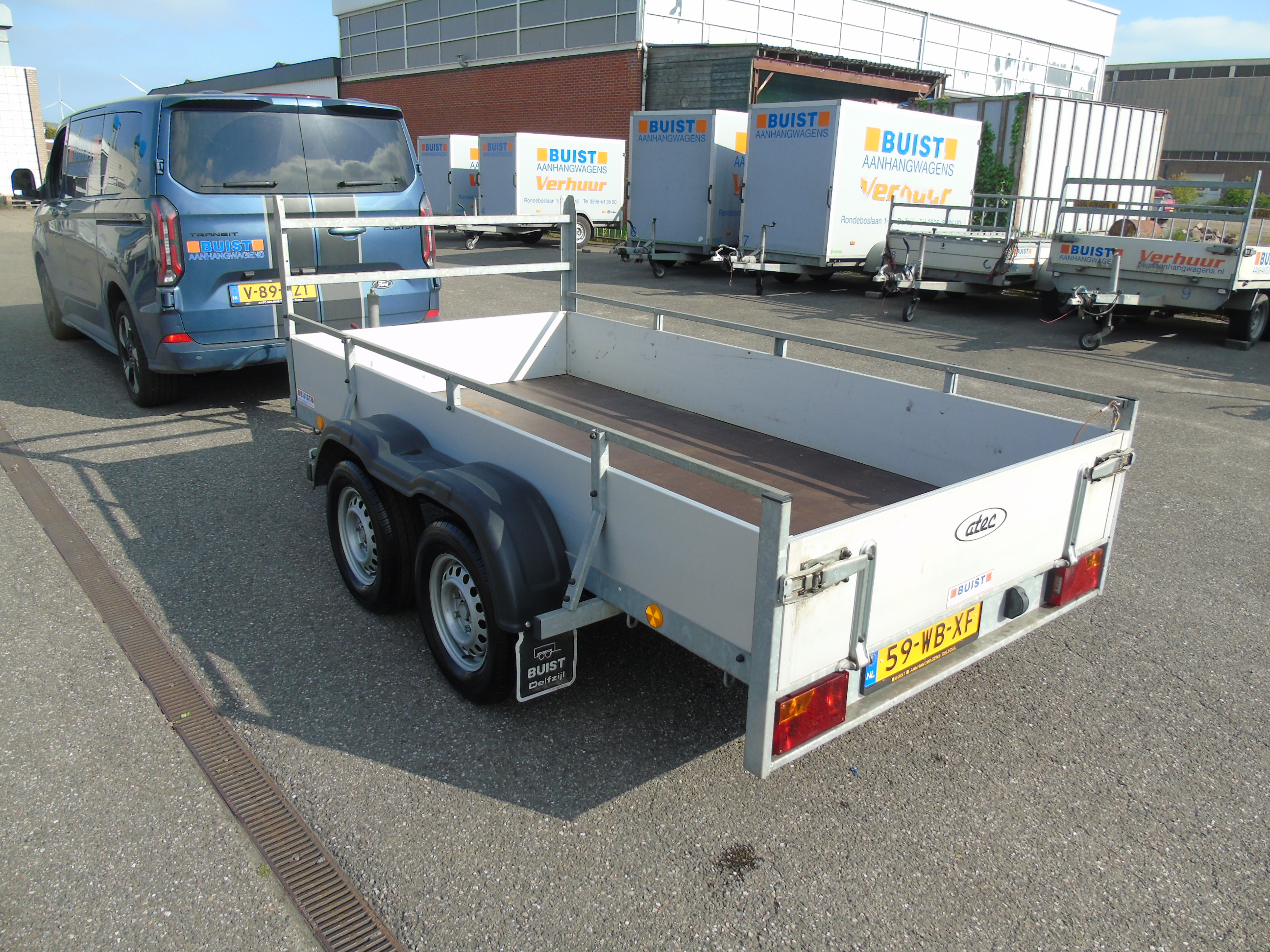 Occasion Atec B2 Alu tandemasser bakwagen 300 x 150 cm 2000 kg