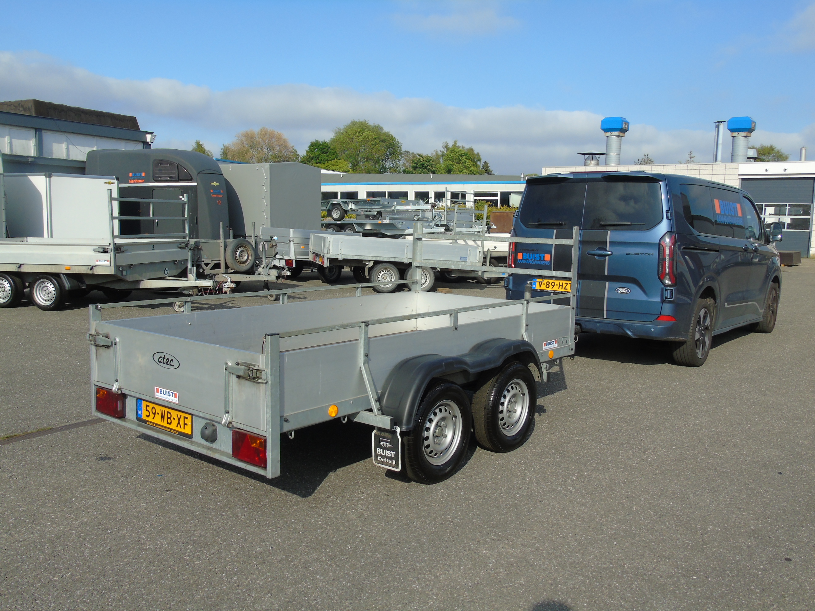 Occasion Atec B2 Alu tandemasser bakwagen 300 x 150 cm 2000 kg
