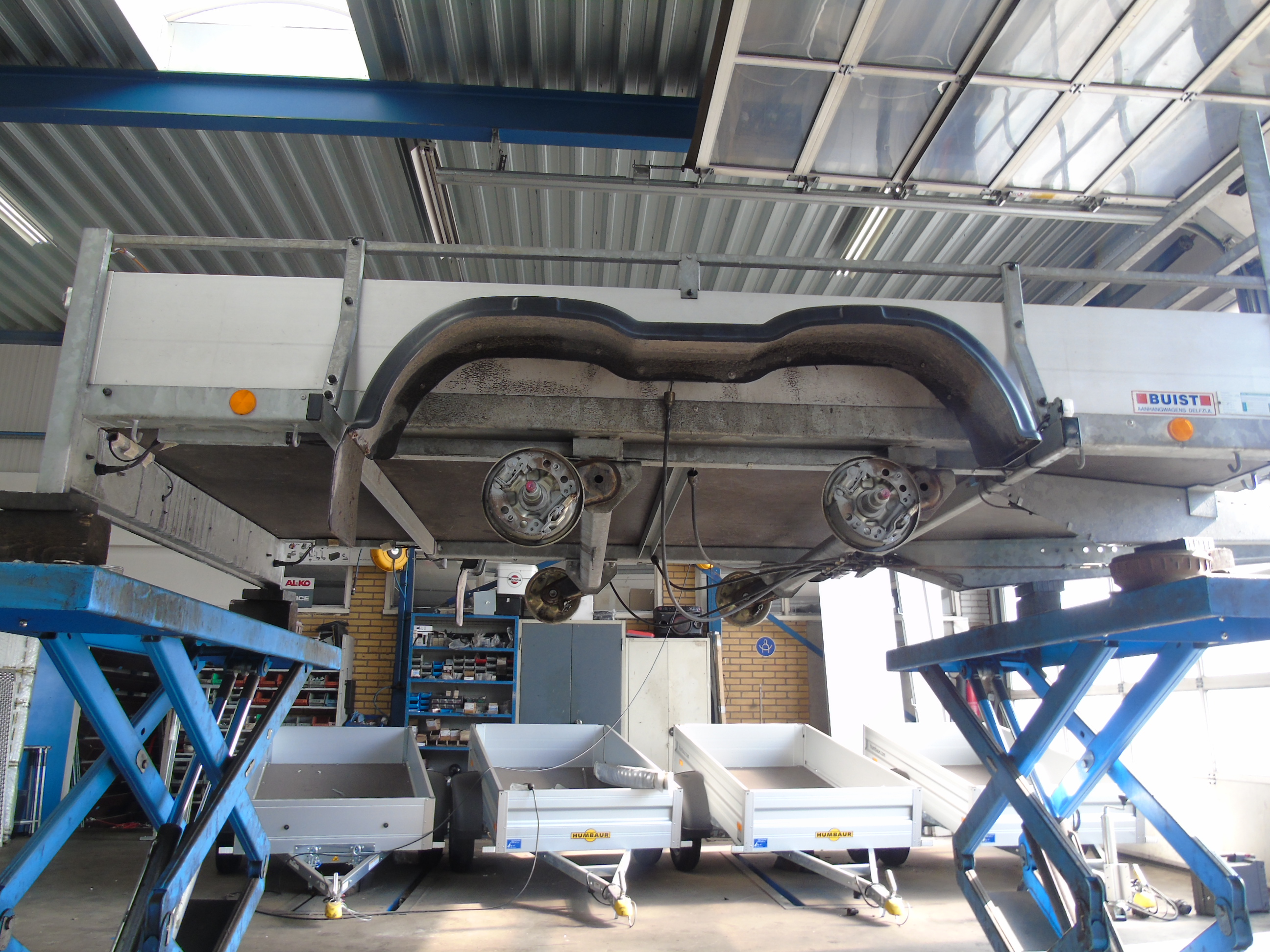 Occasion Atec B2 Alu tandemasser bakwagen 300 x 150 cm 2000 kg