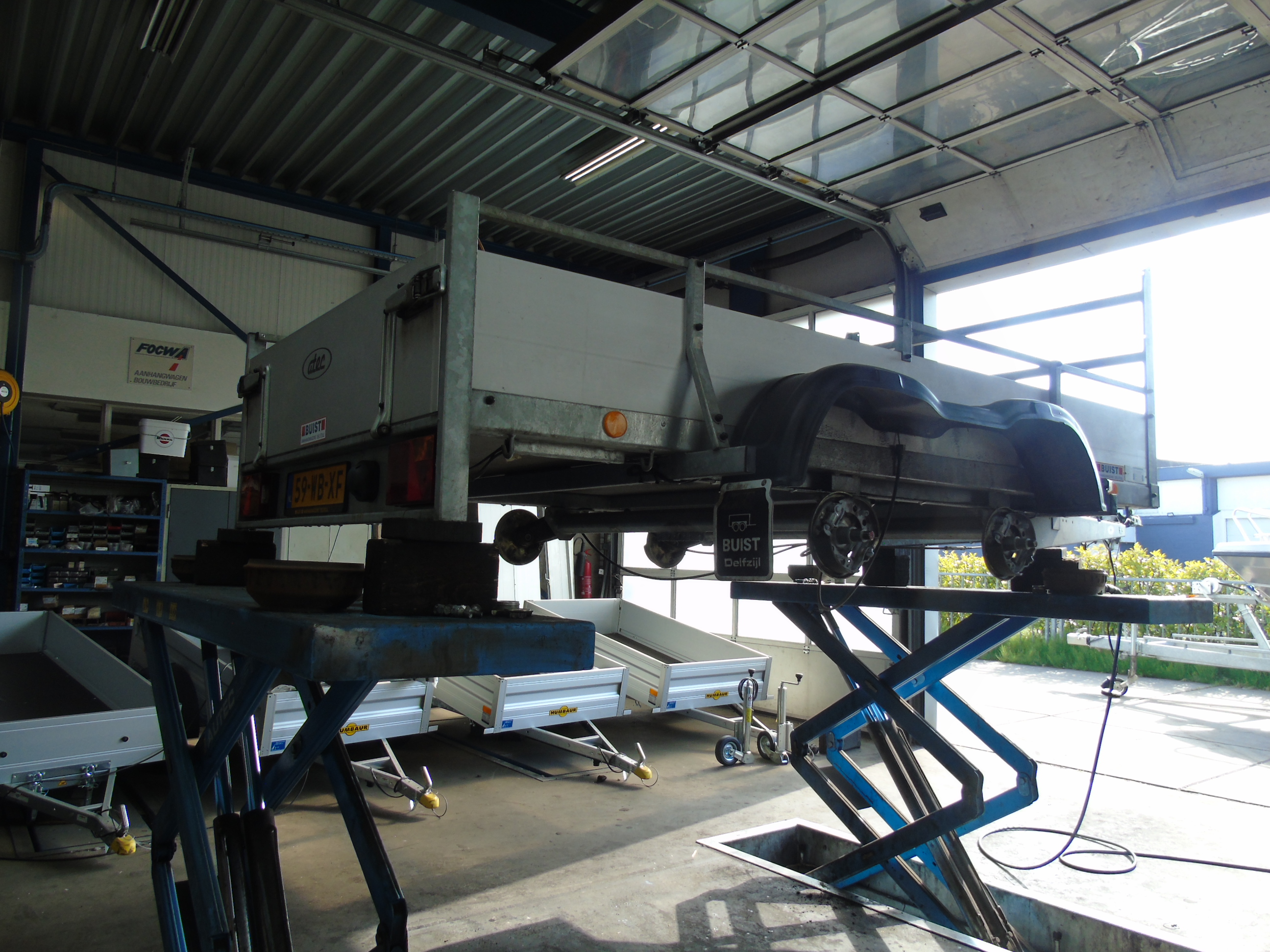 Occasion Atec B2 Alu tandemasser bakwagen 300 x 150 cm 2000 kg