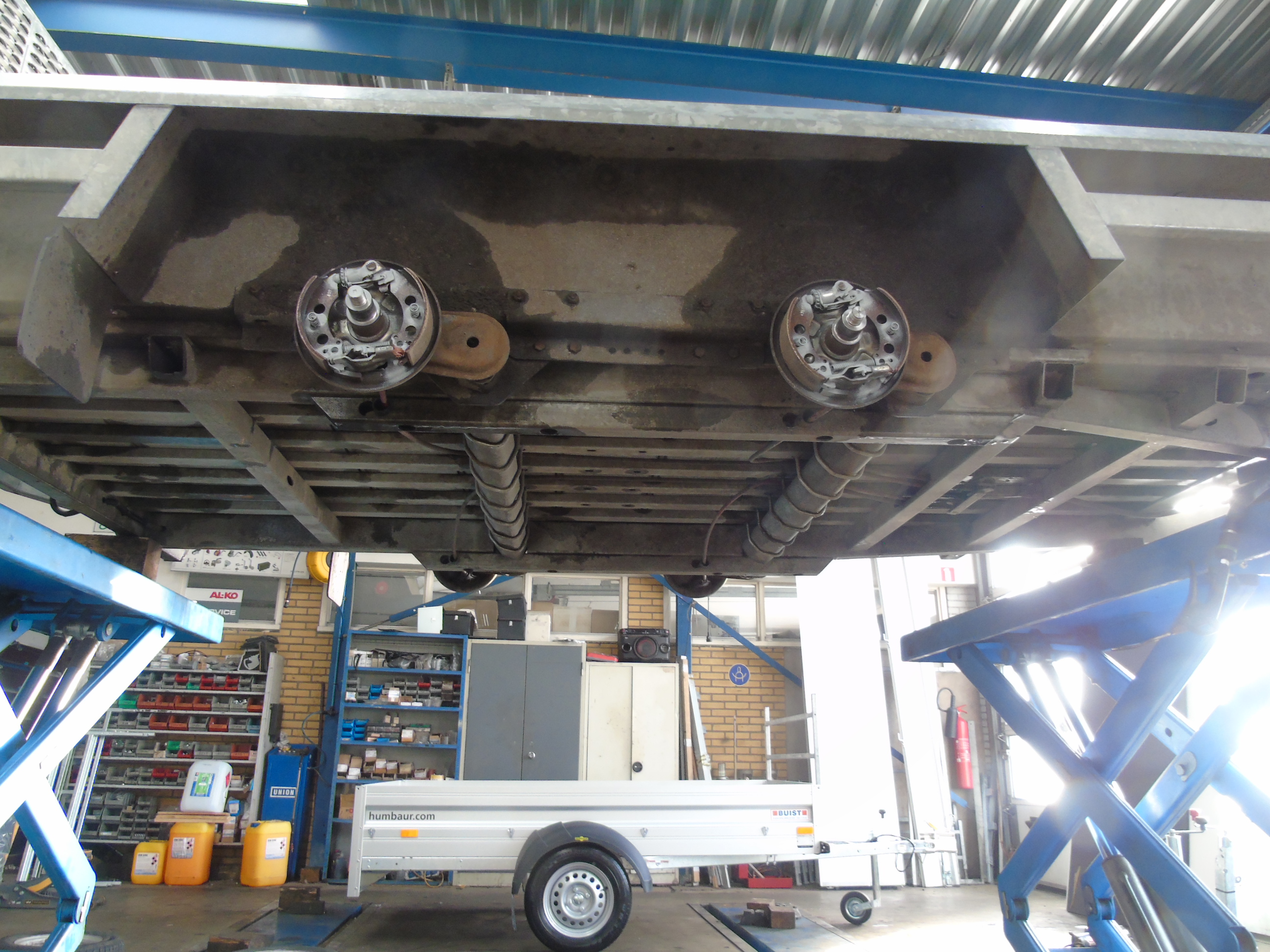 Occasion Hulco Terrax-2 machinetransporter 295 x 150 cm 3000 kg klep 100 cm 2018