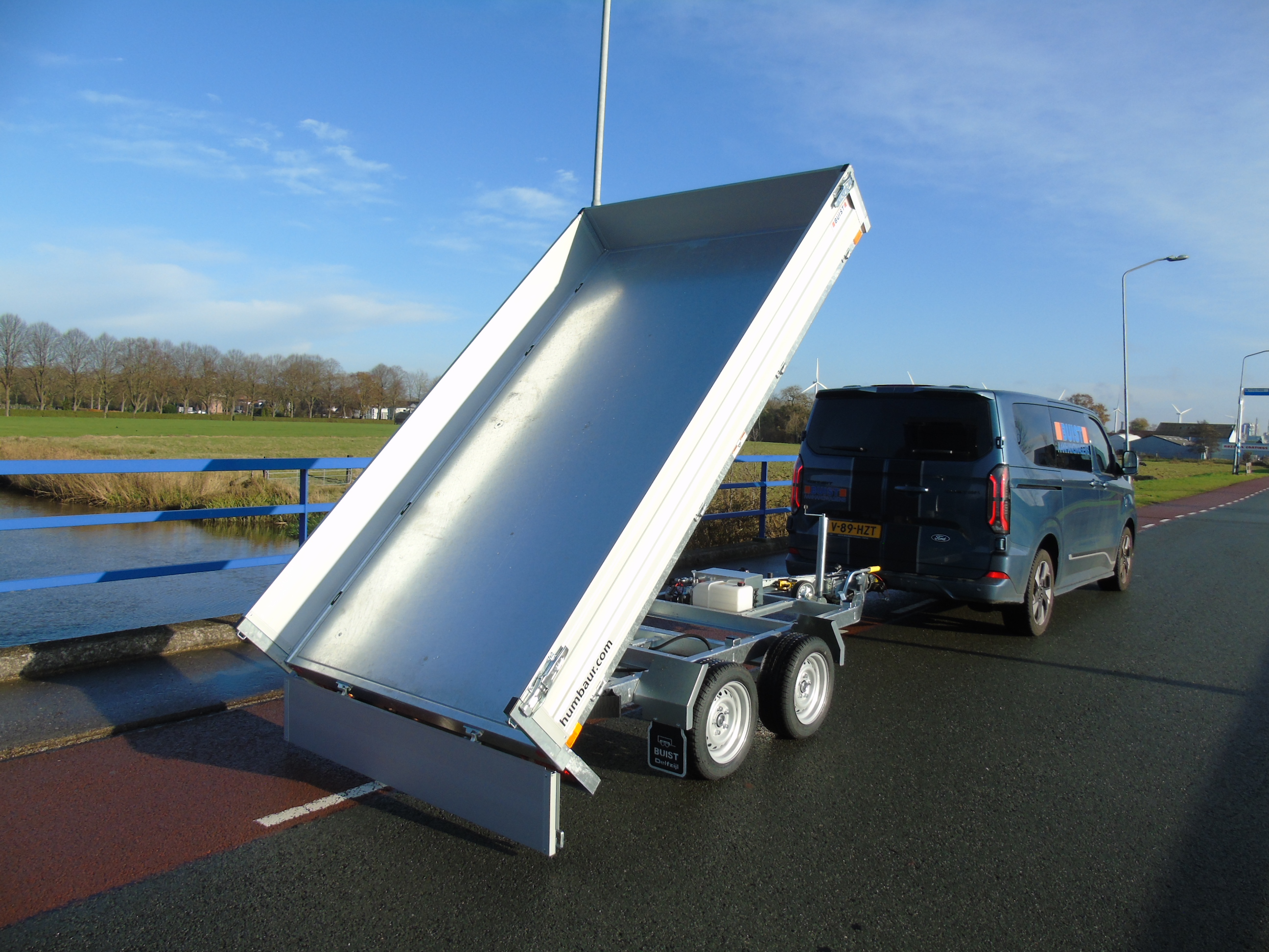 Voorraad aanhangwagen Humbaur HUK 273117 electrische kipper achterwaarts