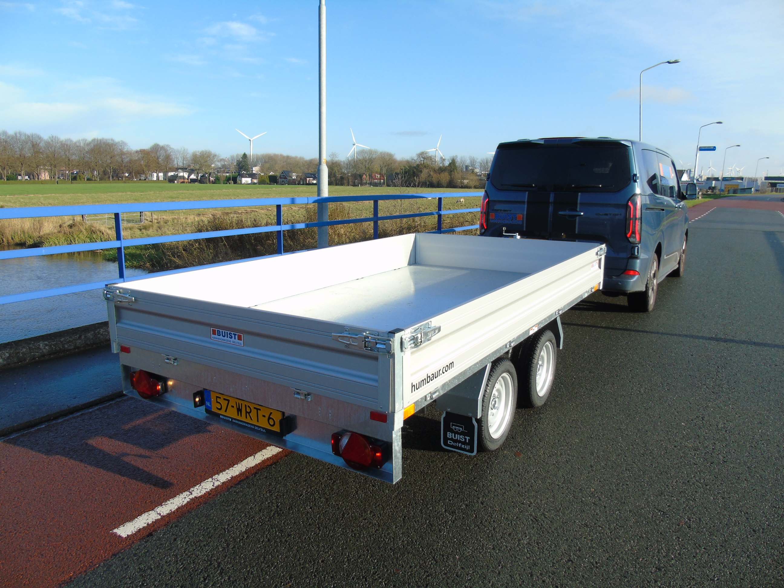 Voorraad aanhangwagen Humbaur HUK 273117 electrische kipper achterwaarts