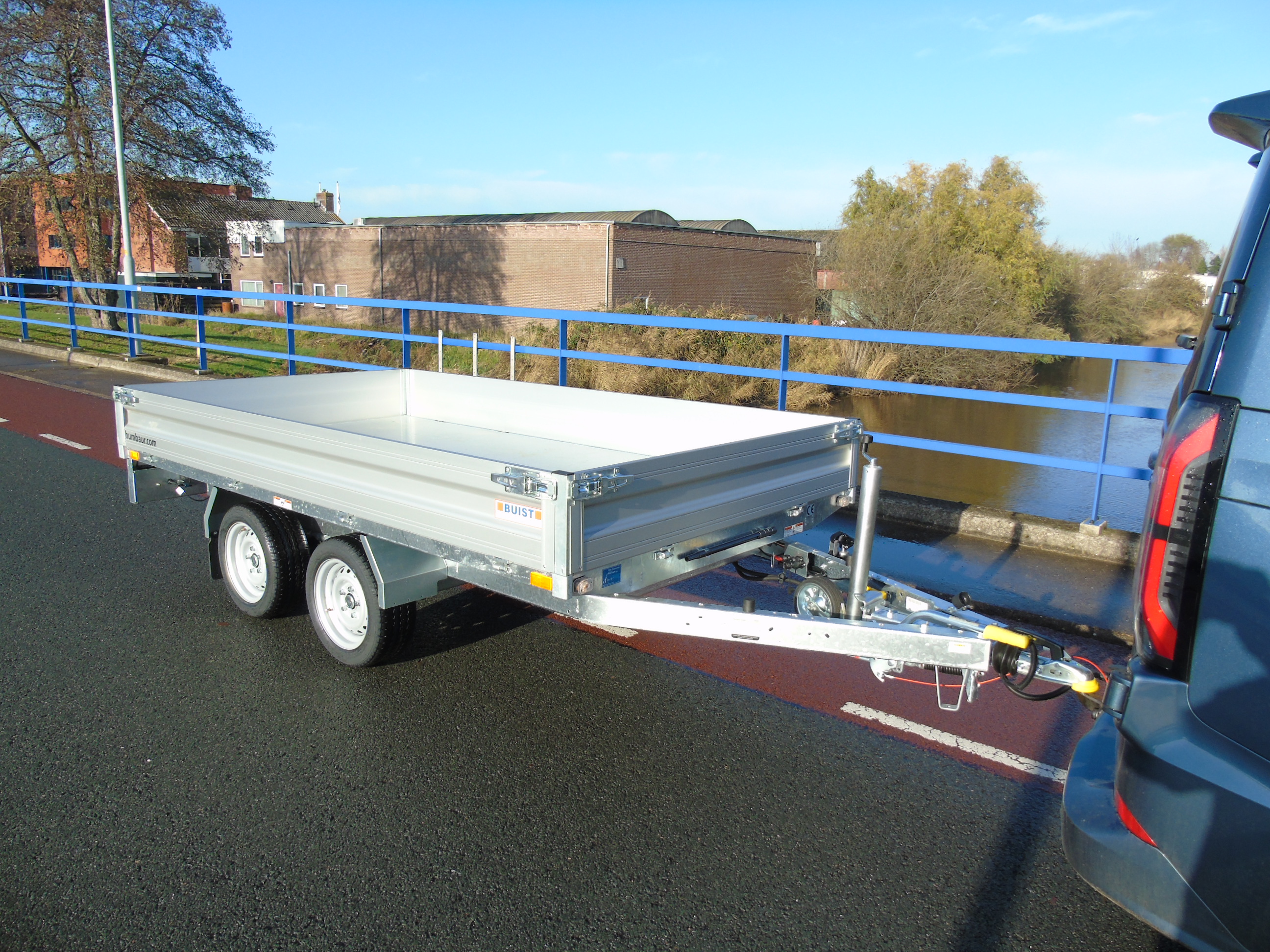 Voorraad aanhangwagen Humbaur HUK 273117 electrische kipper achterwaarts